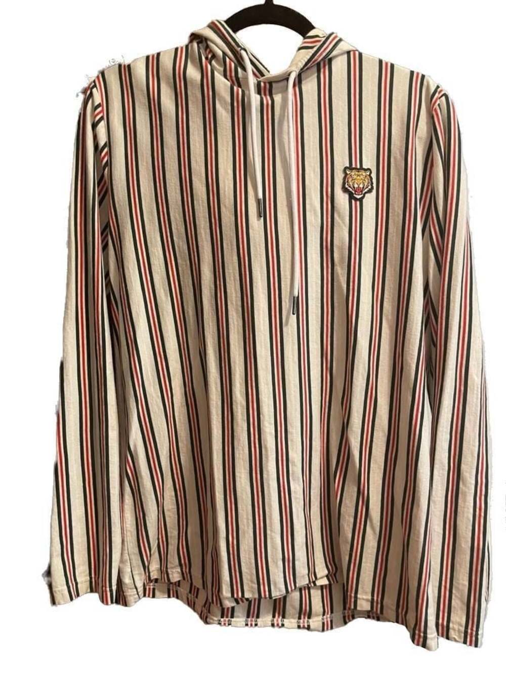 Cactus Man Ricky Singh Striped Tiger Patch Hooded Shirt Size L